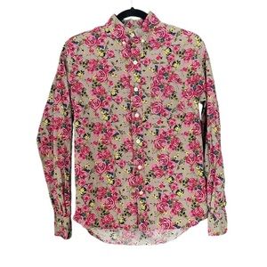 KENNINGTON LTD. California Men’s Cotton Button Front Floral Print Shirt S